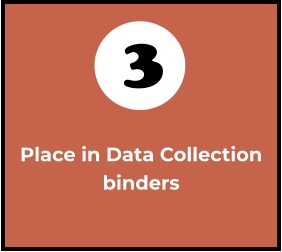 3 Place in Data Collection binders